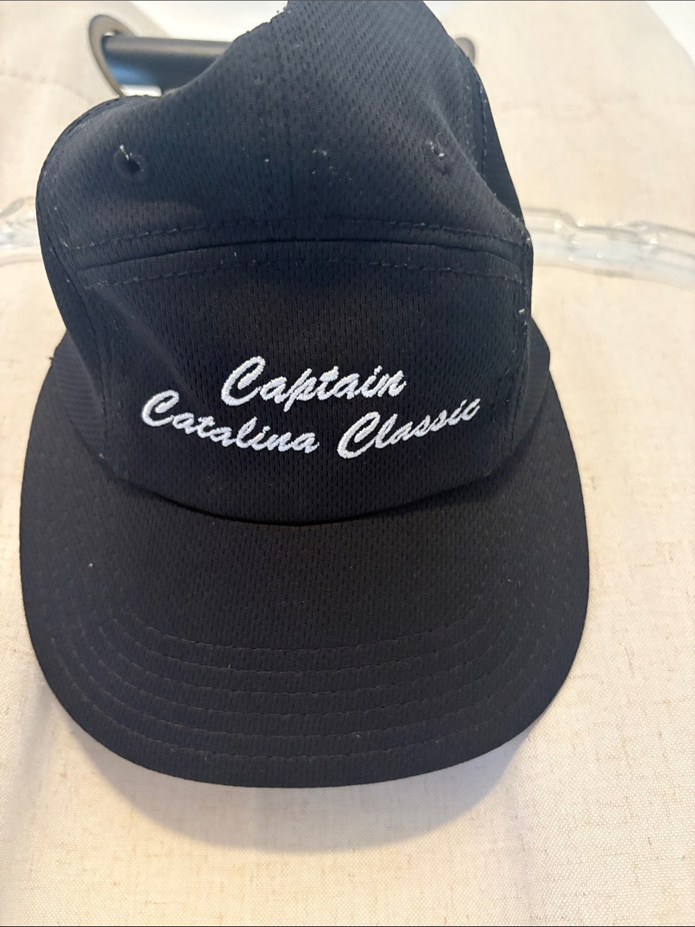 Black Embroidered Cap